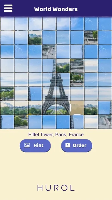 Zrzuty ekranu World Wonders Sliding Puzzle