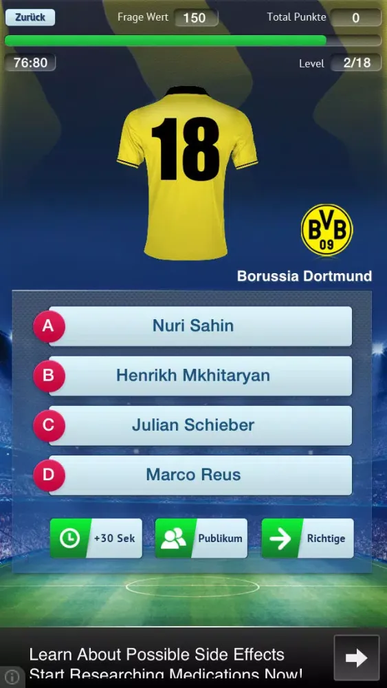 Tangkapan layar FußballMania