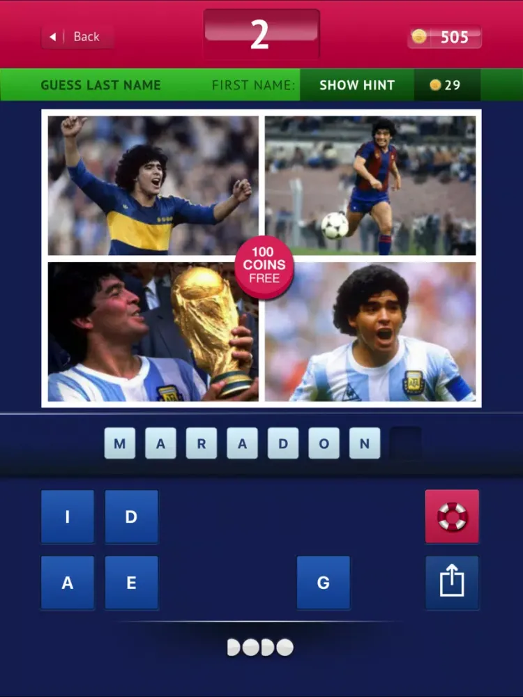 Ảnh chụp màn hình của Guess - Football iPad 