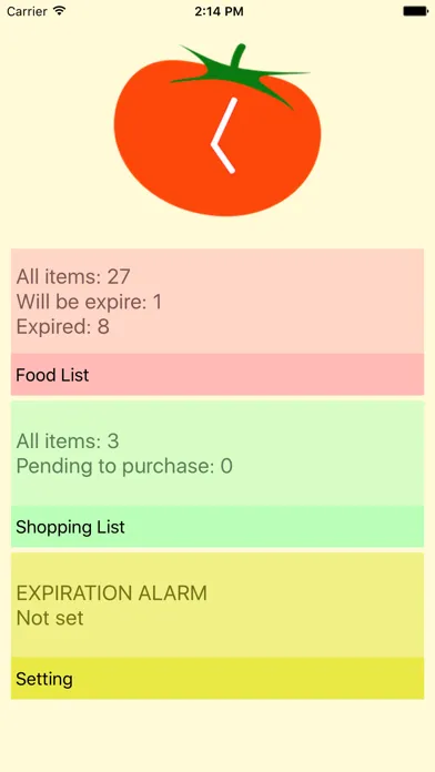 Food No.7 Free--Fridge,Food,Shooping List and Cooking سکرین شاٹس