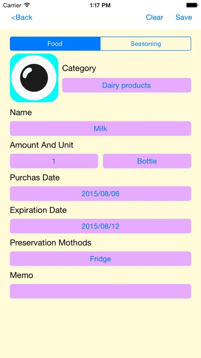 Food No.7 Free--Fridge,Food,Shooping List and Cooking سکرین شاٹس