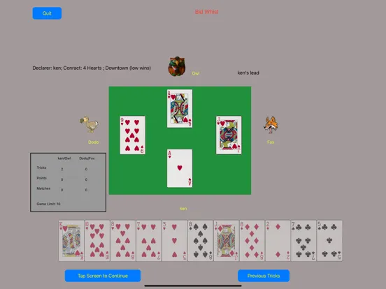Tangkapan skrin Master Whist iPad 
