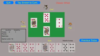 Tangkapan skrin Master Whist