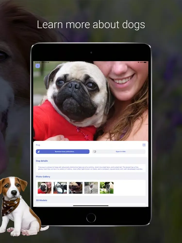Capturas de tela do Dog Scanner - Puppy ID iPad 