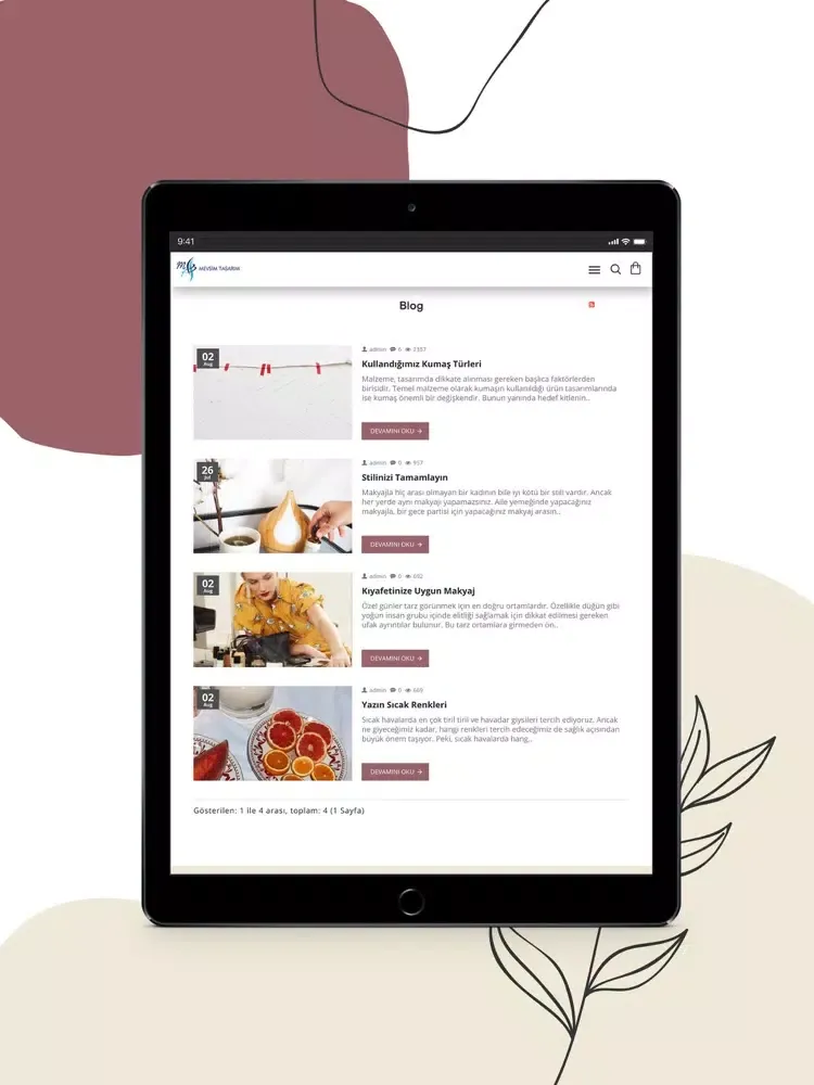 Mevsim Tasarım iPad  스크린샷