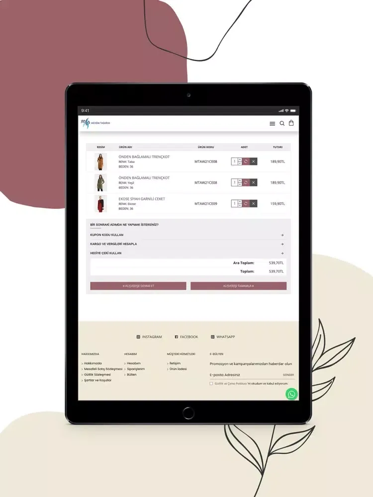 Mevsim Tasarım iPad  스크린샷