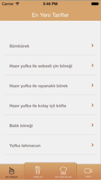 Capturas de tela do Lezzet: Yemek Tarifleri!