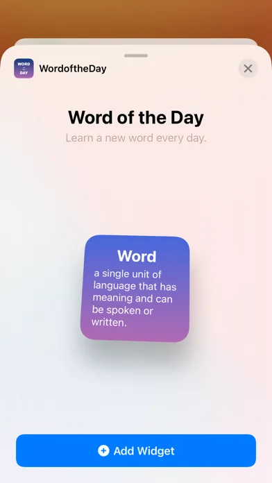 Word of the Day: Widget應用截圖