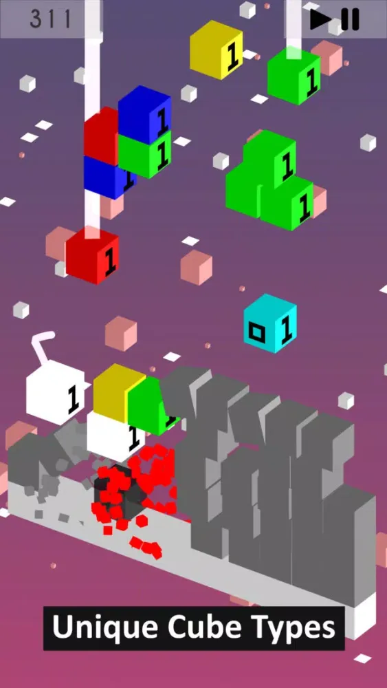 Cubefall - Stack & Pop سکرین شاٹس