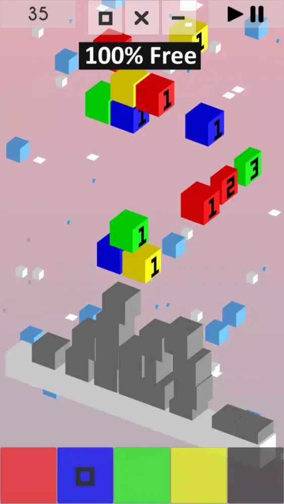 Cubefall - Stack & Pop سکرین شاٹس