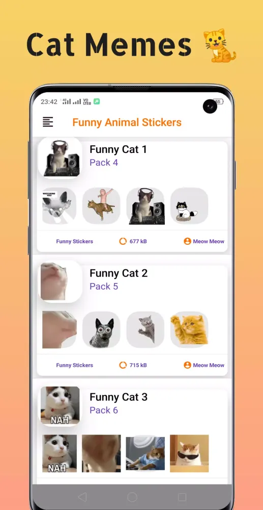 Animated Stickers Dog Cat Meme应用截图