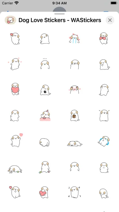 Скриншоты Dog Love Stickers - WASticker
