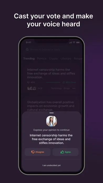 Capturas de tela do Dogma App