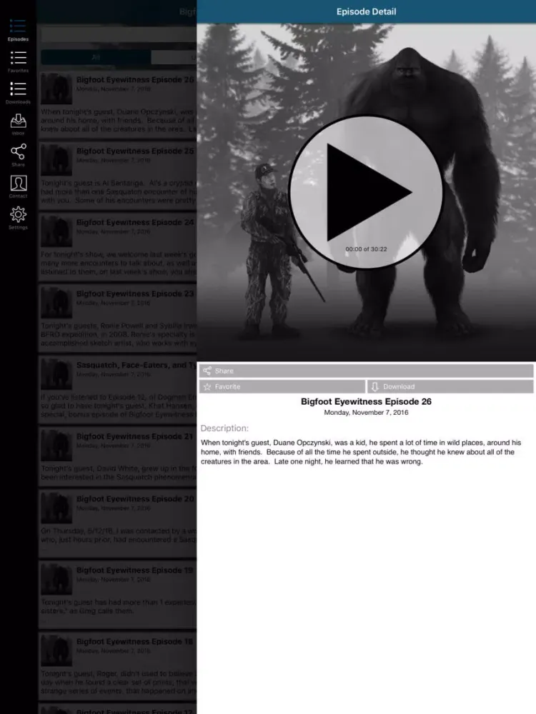 تصاویر Bigfoot Eyewitness Radio iPad 