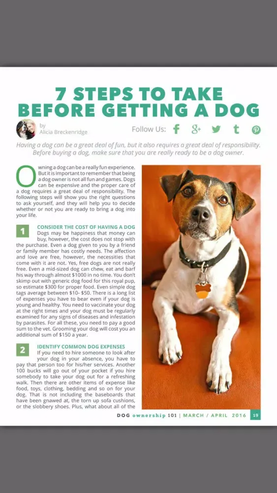 Captures d'écran de Dog Ownership 101 Magazine