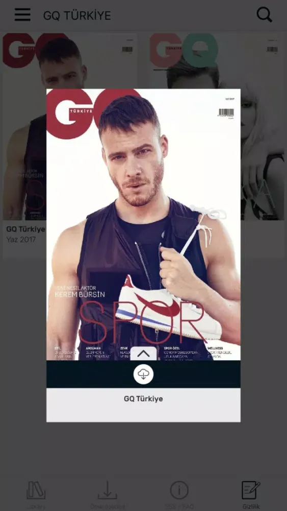 Captures d'écran de GQ Türkiye