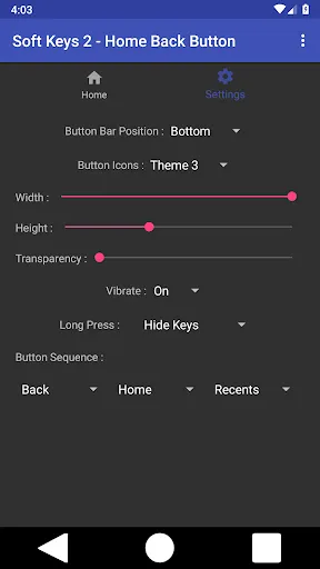 Soft Keys 2 - Home Back Button スクリーンショット