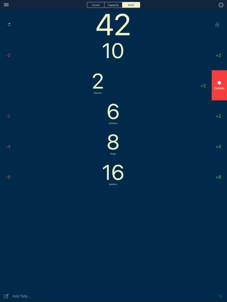 Tally Up! iPad  Screenshots
