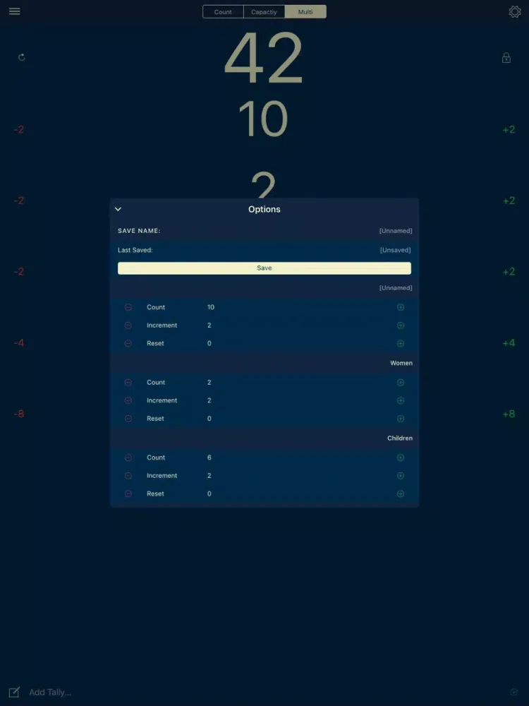 Tally Up! iPad  Screenshots