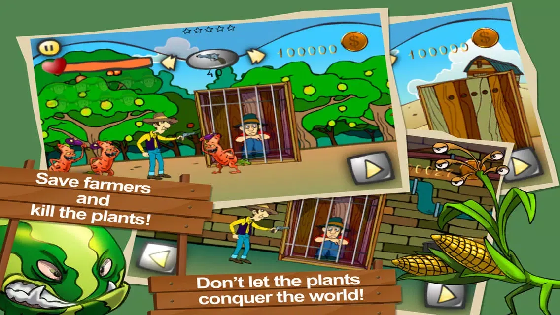 Farm Wars Wild West - Tap Attack Evil Plants & Shoot War for iPhone, iPad & iPod Touch Screenshots