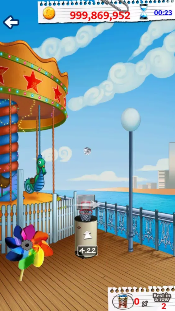 Capturas de pantalla de Basketball Paper Flick Pocket Pro – The Top Free Basket Throw Arcade Game