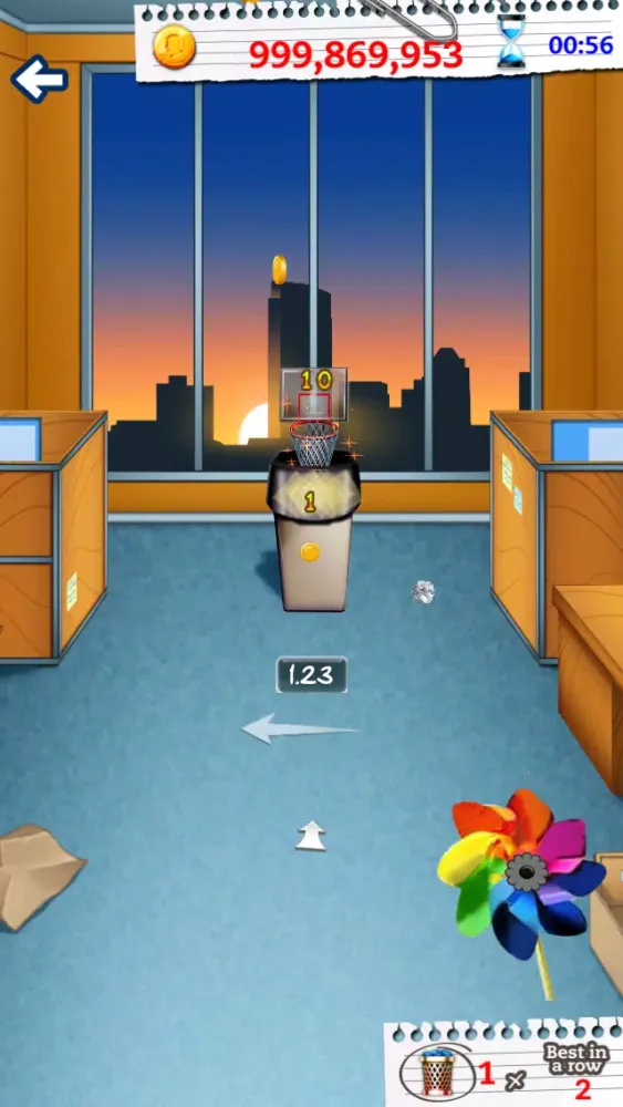 Capturas de pantalla de Basketball Paper Flick Pocket Pro – The Top Free Basket Throw Arcade Game