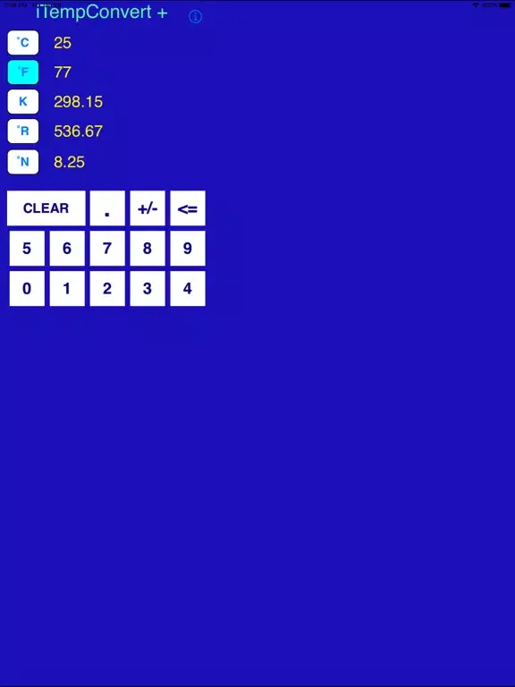 iTempConvert Plus iPad  Screenshots