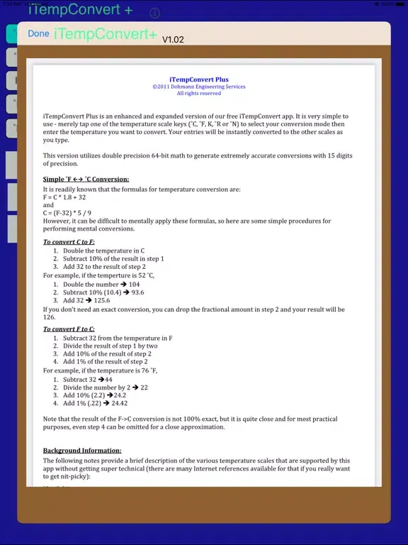 iTempConvert Plus iPad  Screenshots