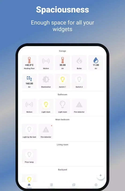 Tangkapan skrin MQTT Dashboard Client