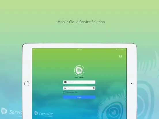 Capturas de tela do ServiceSky iPad 