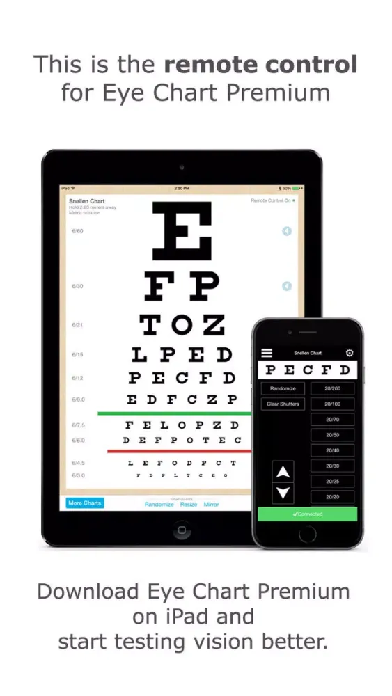 Eye Chart Premium Remote Control Screenshots