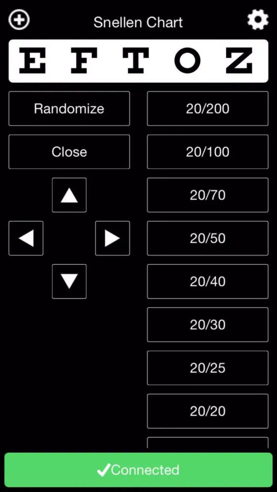 Eye Chart Premium Remote Control Screenshots