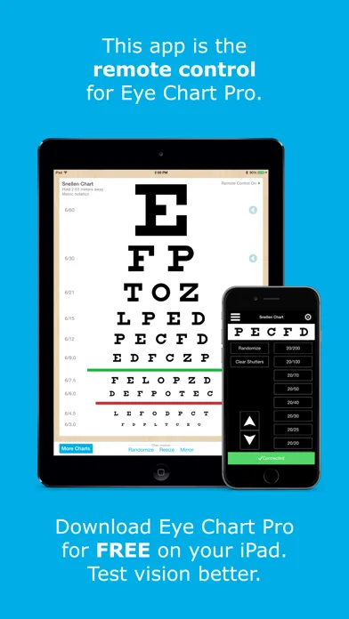 Ảnh chụp màn hình của Eye Chart Pro Remote Control