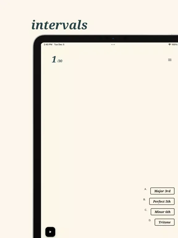 soundbite - ear trainer iPad  Ekran Görüntüleri