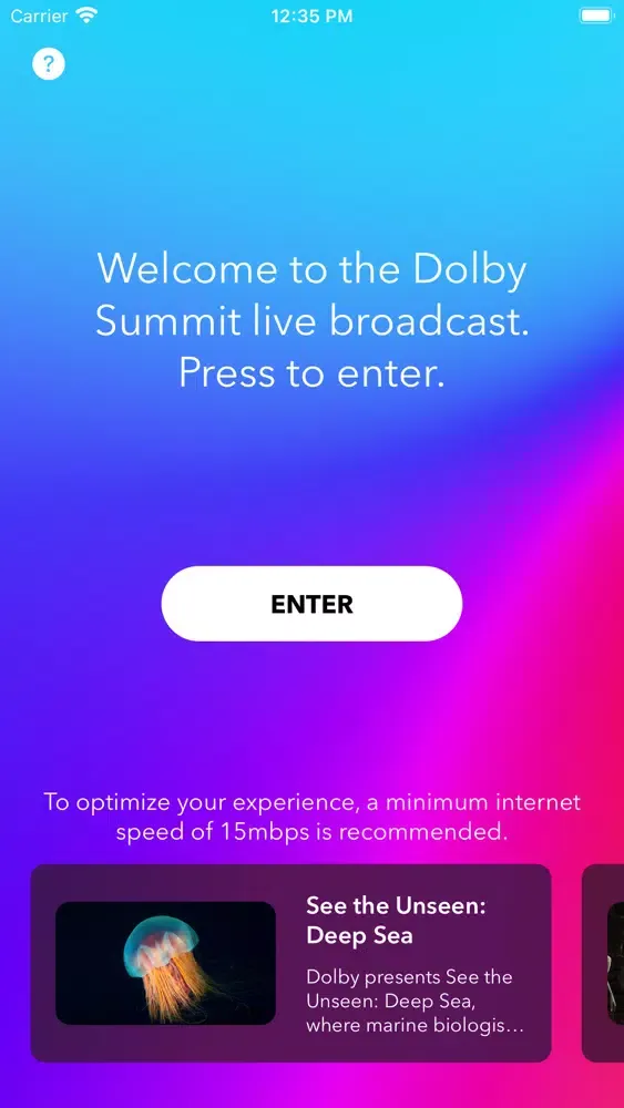 Ảnh chụp màn hình của Dolby Summit