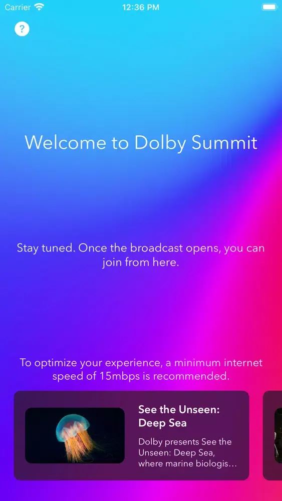 Ảnh chụp màn hình của Dolby Summit