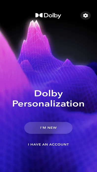 Capturas de tela do Dolby Personalization