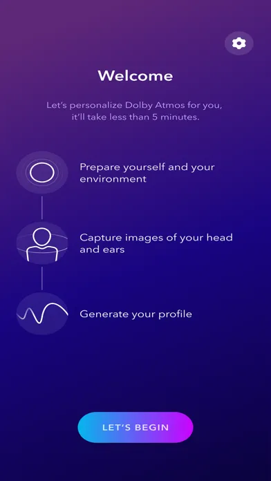 Capturas de tela do Dolby Personalization