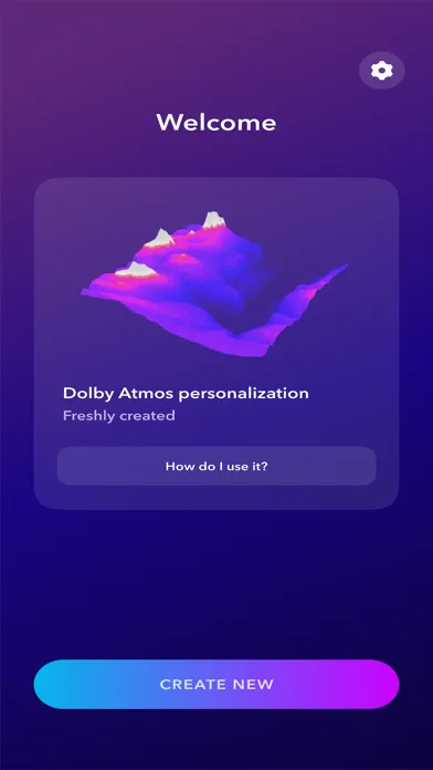 Capturas de tela do Dolby Personalization