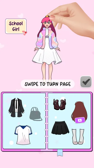 Tangkapan skrin DIY Doll Diary: Paper Dress Up