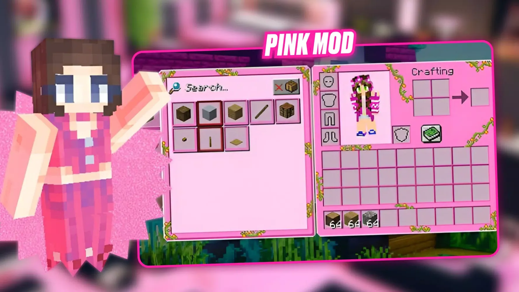 Zrzuty ekranu Barbie Minecraft: Pink House