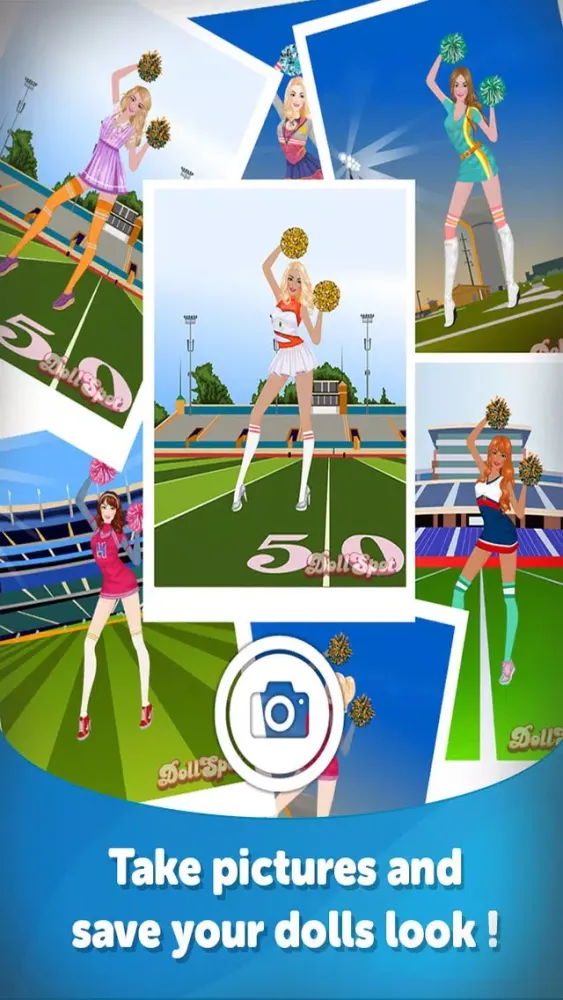 Cheerleader Dress Up-Fun Doll Makeover Game स्क्रीनशॉट