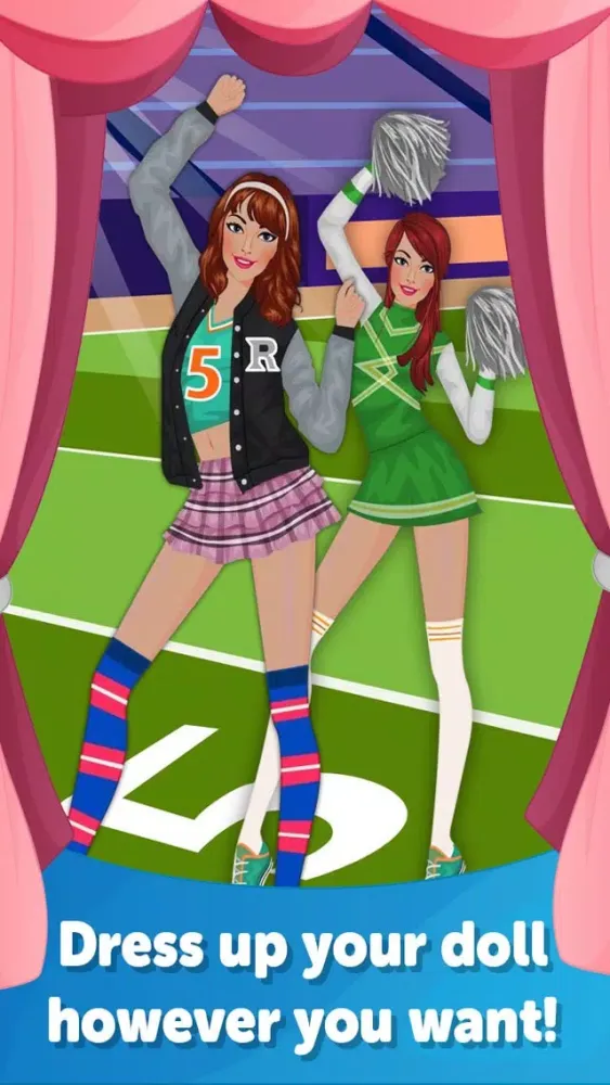 Cheerleader Dress Up-Fun Doll Makeover Game स्क्रीनशॉट