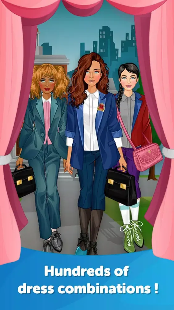 Tangkapan layar College Girl Dress Up - Fun Doll Makeover Game