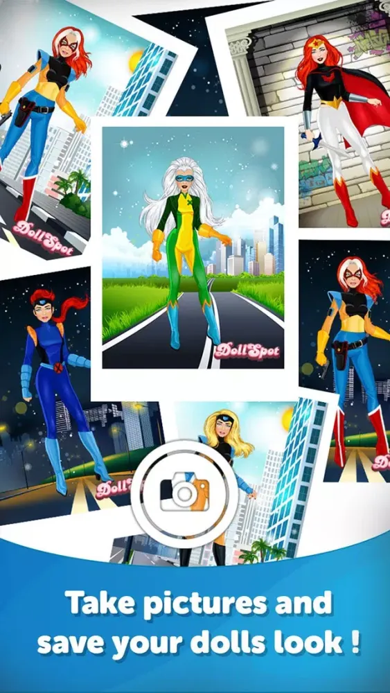 ภาพหน้าจอของ Super Hero Dress Up-Fun Doll Makeover Game