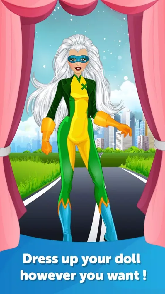 ภาพหน้าจอของ Super Hero Dress Up-Fun Doll Makeover Game