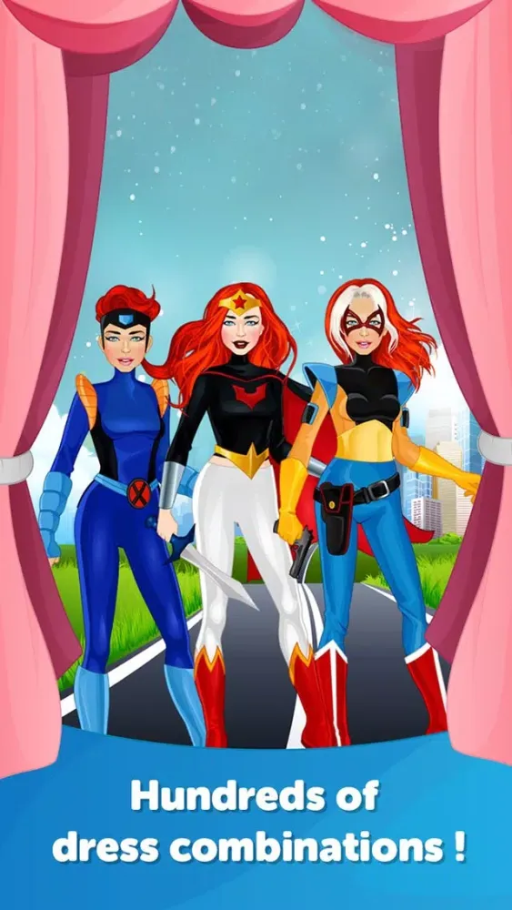 ภาพหน้าจอของ Super Hero Dress Up-Fun Doll Makeover Game