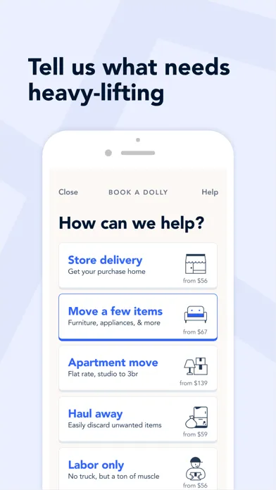 ภาพหน้าจอของ Dolly: Moving & Delivery Help