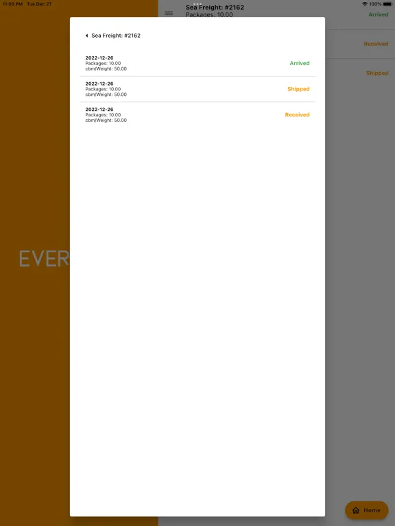 Everlast Shipping iPad  Ekran Görüntüleri