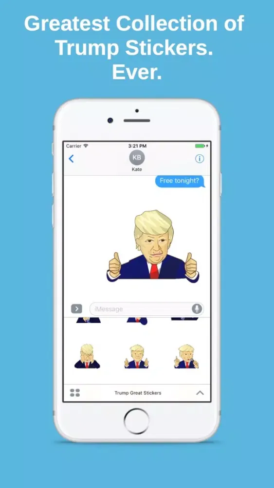 Zrzuty ekranu Trump Great Sticker Emoji Collection Famous Poses